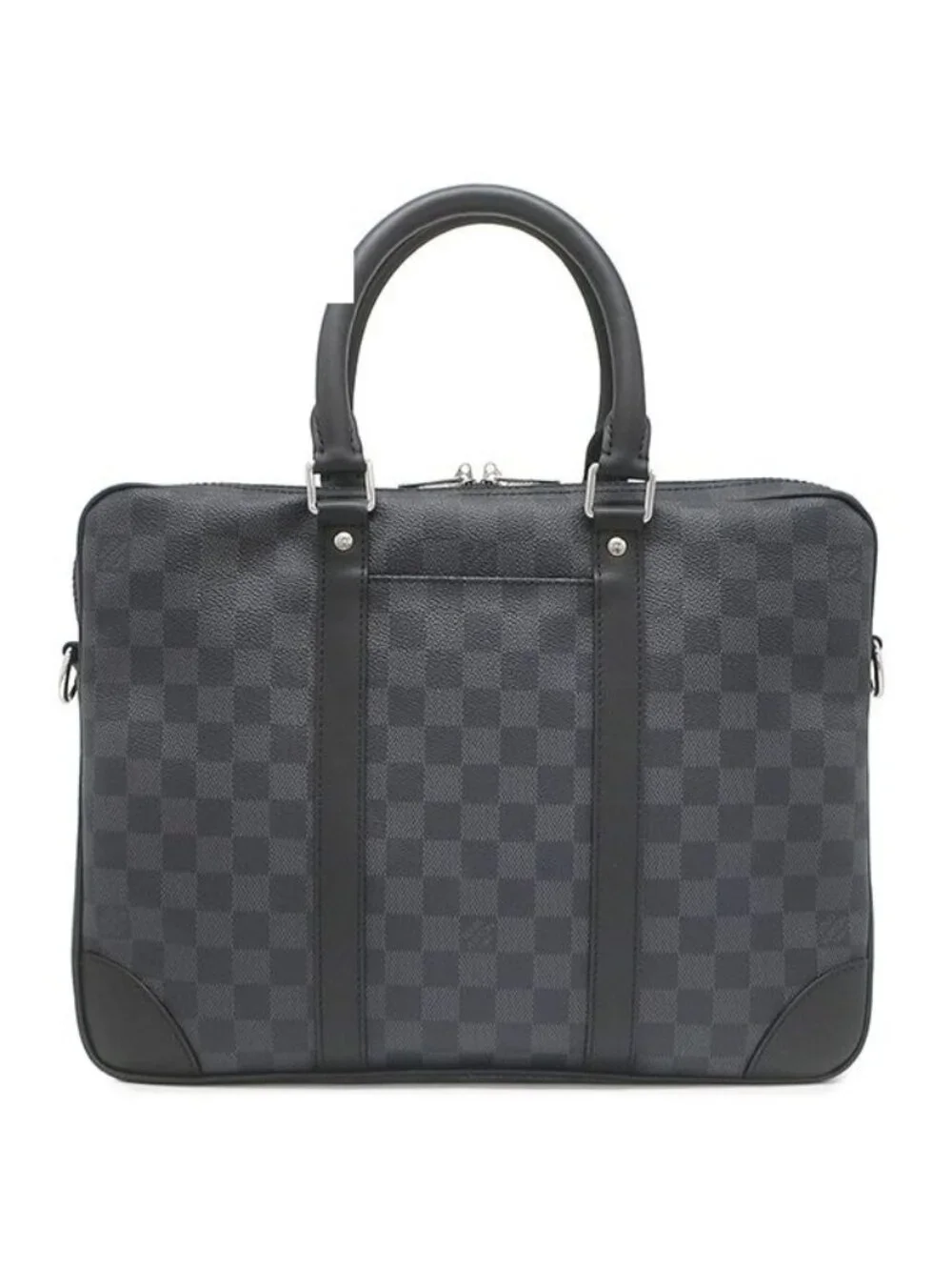 Louis Vuitton 2-Way Bag Porte Documents Voyage PM Damier Graphite Canvas Silver